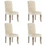 Esszimmerstühle, 4 Stück, Stoff mit Leinenoptik in Beige. von , Essstühle - Ref: Foro24-3309175, Preis: 545,14 €, Rabatt: %