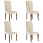 Esszimmerstühle, 4 Stück, Stoff mit Leinenoptik in Beige. von , Essstühle - Ref: Foro24-3309175, Preis: 601,27 €, Rabatt: %