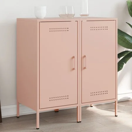 Cold-rolled steel sideboard in pink, 2 pieces, 36x39x79 cm by , Sideboards - Ref: Foro24-843015, Price: 127,82 €, Discount: %
