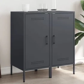 Kaltgewalzter Stahlschrank in Anthrazit, 2 Stück, 36x39x79 cm. von , Sideboards - Ref: Foro24-843017, Preis: 127,82 €, Rabatt: %