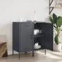 Kaltgewalzter Stahlschrank in Anthrazit, 2 Stück, 36x39x79 cm. von , Sideboards - Ref: Foro24-843017, Preis: 127,82 €, Rabatt: %