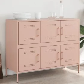 Cold-rolled steel sideboard in pink 100.5x39x79 cm by , Sideboards - Ref: Foro24-843097, Price: 168,73 €, Discount: %