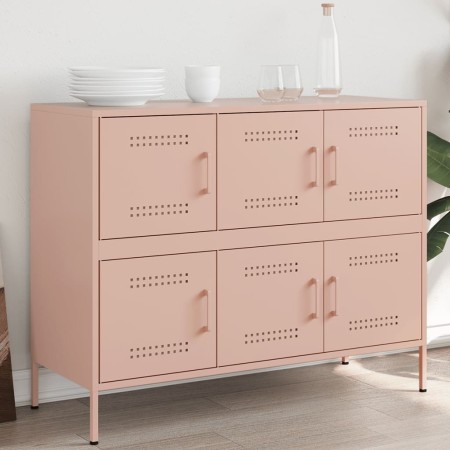 Cold-rolled steel sideboard in pink 100.5x39x79 cm by , Sideboards - Ref: Foro24-843097, Price: 138,47 €, Discount: %
