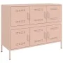 Cold-rolled steel sideboard in pink 100.5x39x79 cm by , Sideboards - Ref: Foro24-843097, Price: 168,73 €, Discount: %