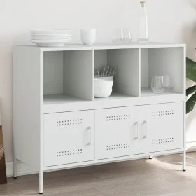 Cold-rolled white steel sideboard 100.5x39x79 cm by , Sideboards - Ref: Foro24-843095, Price: 149,11 €, Discount: %