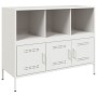 Aparador de acero laminado en frío blanco 100,5x39x79 cm de , Aparadores - Ref: Foro24-843095, Precio: 150,91 €, Descuento: %