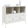 Kaltgewalzter weißer Stahlschrank 100,5x39x79 cm von , Sideboards - Ref: Foro24-843095, Preis: 149,11 €, Rabatt: %