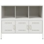 Aparador de acero laminado en frío blanco 100,5x39x79 cm de , Aparadores - Ref: Foro24-843095, Precio: 150,91 €, Descuento: %