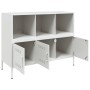 Aparador de acero laminado en frío blanco 100,5x39x79 cm de , Aparadores - Ref: Foro24-843095, Precio: 150,91 €, Descuento: %