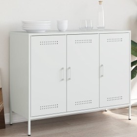 Cold-rolled white steel sideboard 100.5x39x79 cm by , Sideboards - Ref: Foro24-843029, Price: 157,35 €, Discount: %