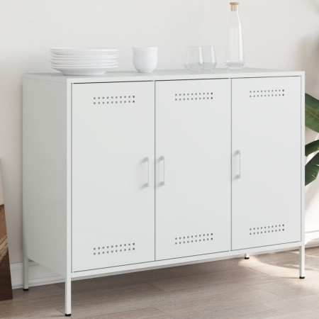 Kaltgewalzter weißer Stahlschrank 100,5x39x79 cm von , Sideboards - Ref: Foro24-843029, Preis: 157,35 €, Rabatt: %