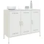 Kaltgewalzter weißer Stahlschrank 100,5x39x79 cm von , Sideboards - Ref: Foro24-843029, Preis: 144,33 €, Rabatt: %