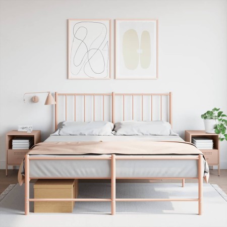 Nachttisch 2 Stück kaltgewalzter Stahl in Rosa 36x39x50,5cm von , Nachttische - Ref: Foro24-843057, Preis: 111,45 €, Rabatt: %