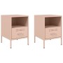 Nachttisch 2 Stück kaltgewalzter Stahl in Rosa 36x39x50,5cm von , Nachttische - Ref: Foro24-843057, Preis: 111,45 €, Rabatt: %