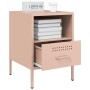 Nachttisch 2 Stück kaltgewalzter Stahl in Rosa 36x39x50,5cm von , Nachttische - Ref: Foro24-843057, Preis: 111,45 €, Rabatt: %
