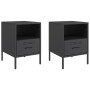Nachttisch aus schwarzem kaltgewalztem Stahl, 36x39x50,5 cm. von , Nachttische - Ref: Foro24-843055, Preis: 105,60 €, Rabatt: %