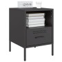 Bedside table made of cold-rolled black steel, 36x39x50.5 cm by , Nightstands - Ref: Foro24-843055, Price: 105,54 €, Discount: %