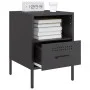 Bedside table made of cold-rolled black steel, 36x39x50.5 cm by , Nightstands - Ref: Foro24-843055, Price: 104,40 €, Discount: %