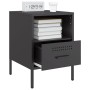 Nachttisch aus schwarzem kaltgewalztem Stahl, 36x39x50,5 cm. von , Nachttische - Ref: Foro24-843055, Preis: 105,60 €, Rabatt: %