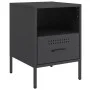 Bedside table made of cold-rolled black steel, 36x39x50.5 cm by , Nightstands - Ref: Foro24-843055, Price: 104,40 €, Discount: %