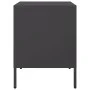 Bedside table made of cold-rolled black steel, 36x39x50.5 cm by , Nightstands - Ref: Foro24-843055, Price: 104,40 €, Discount: %