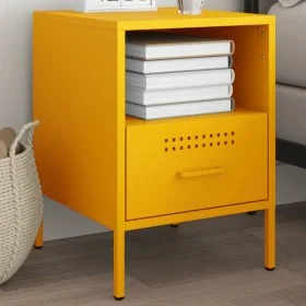 Nachttisch aus kaltgewalztem Stahl in Gelb 36x39x50,5 cm von , Nachttische - Ref: Foro24-843060, Preis: 73,58 €, Rabatt: %