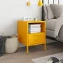 Cold-rolled steel yellow bedside table 36x39x50.5 cm by , Nightstands - Ref: Foro24-843060, Price: 73,58 €, Discount: %