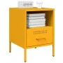 Cold-rolled steel yellow bedside table 36x39x50.5 cm by , Nightstands - Ref: Foro24-843060, Price: 73,58 €, Discount: %