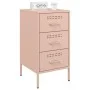 Bedside tables 2 units cold-rolled steel pink 36x39x68 cm by , Nightstands - Ref: Foro24-843081, Price: 168,42 €, Discount: %