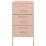Bedside tables 2 units cold-rolled steel pink 36x39x68 cm by , Nightstands - Ref: Foro24-843081, Price: 168,42 €, Discount: %