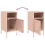 Nachttische, 2 Stück, kaltgewalzter Stahl, rosa, 36x39x68 cm. von , Nachttische - Ref: Foro24-843069, Preis: 114,85 €, Rabatt: %