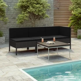 3-piece garden furniture set and black synthetic rattan cushions by vidaXL, Garden sets - Ref: Foro24-310203, Price: 240,84 €...