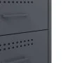 Nightstands 2 units anthracite gray steel 36x39x68 cm by , Nightstands - Ref: Foro24-843083, Price: 170,38 €, Discount: %