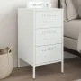 Mesita de noche acero laminado en frío blanco 36x39x68 cm de , Mesitas de noche - Ref: Foro24-843088, Precio: 77,48 €, Descue...