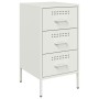 Nachttisch aus kaltgewalztem Stahl in Weiß 36x39x68 cm von , Nachttische - Ref: Foro24-843088, Preis: 92,17 €, Rabatt: %