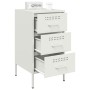 Nachttisch aus kaltgewalztem Stahl in Weiß 36x39x68 cm von , Nachttische - Ref: Foro24-843088, Preis: 92,17 €, Rabatt: %