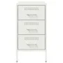 Mesita de noche acero laminado en frío blanco 36x39x68 cm de , Mesitas de noche - Ref: Foro24-843088, Precio: 77,48 €, Descue...