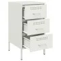 Mesita de noche acero laminado en frío blanco 36x39x68 cm de , Mesitas de noche - Ref: Foro24-843088, Precio: 77,48 €, Descue...