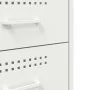Mesita de noche acero laminado en frío blanco 36x39x68 cm de , Mesitas de noche - Ref: Foro24-843088, Precio: 77,48 €, Descue...