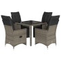 Garden table and 5-piece chair set with gray synthetic rattan cushions. by , Garden sets - Ref: Foro24-3276894, Price: 610,13...