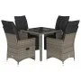Garden table and 5-piece chair set with gray synthetic rattan cushions. by , Garden sets - Ref: Foro24-3276894, Price: 646,72...