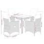 Garden table and 5-piece chair set with gray synthetic rattan cushions. by , Garden sets - Ref: Foro24-3276894, Price: 646,72...