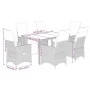 Garden table and 7-piece chairs set with gray synthetic rattan cushions. by , Garden sets - Ref: Foro24-3276896, Price: 961,5...