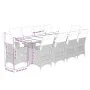 Garden table and chairs set 11 pieces with beige PE rattan cushions by , Garden sets - Ref: Foro24-3277266, Price: 1,00 €, Di...