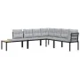 Garden bench cushions 4 pieces steel powder-coated black by , Garden sets - Ref: Foro24-3283646, Price: 399,80 €, Discount: %