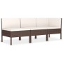 3-piece garden furniture set and brown synthetic rattan cushions by vidaXL, Garden sets - Ref: Foro24-310201, Price: 260,74 €...