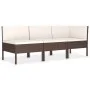 3-piece garden furniture set and brown synthetic rattan cushions by vidaXL, Garden sets - Ref: Foro24-310201, Price: 256,71 €...