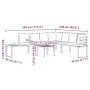 Garden bench with 5-piece cushions, steel with black powder coating. by , Garden sets - Ref: Foro24-3283644, Price: 444,69 €,...