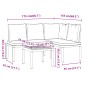 Garden bench with 3-piece cushions, steel frame with black powder coating. by , Garden sets - Ref: Foro24-3283650, Price: 255...
