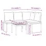 Garden bench with 3-piece cushions, steel frame with black powder coating. by , Garden sets - Ref: Foro24-3283650, Price: 251...